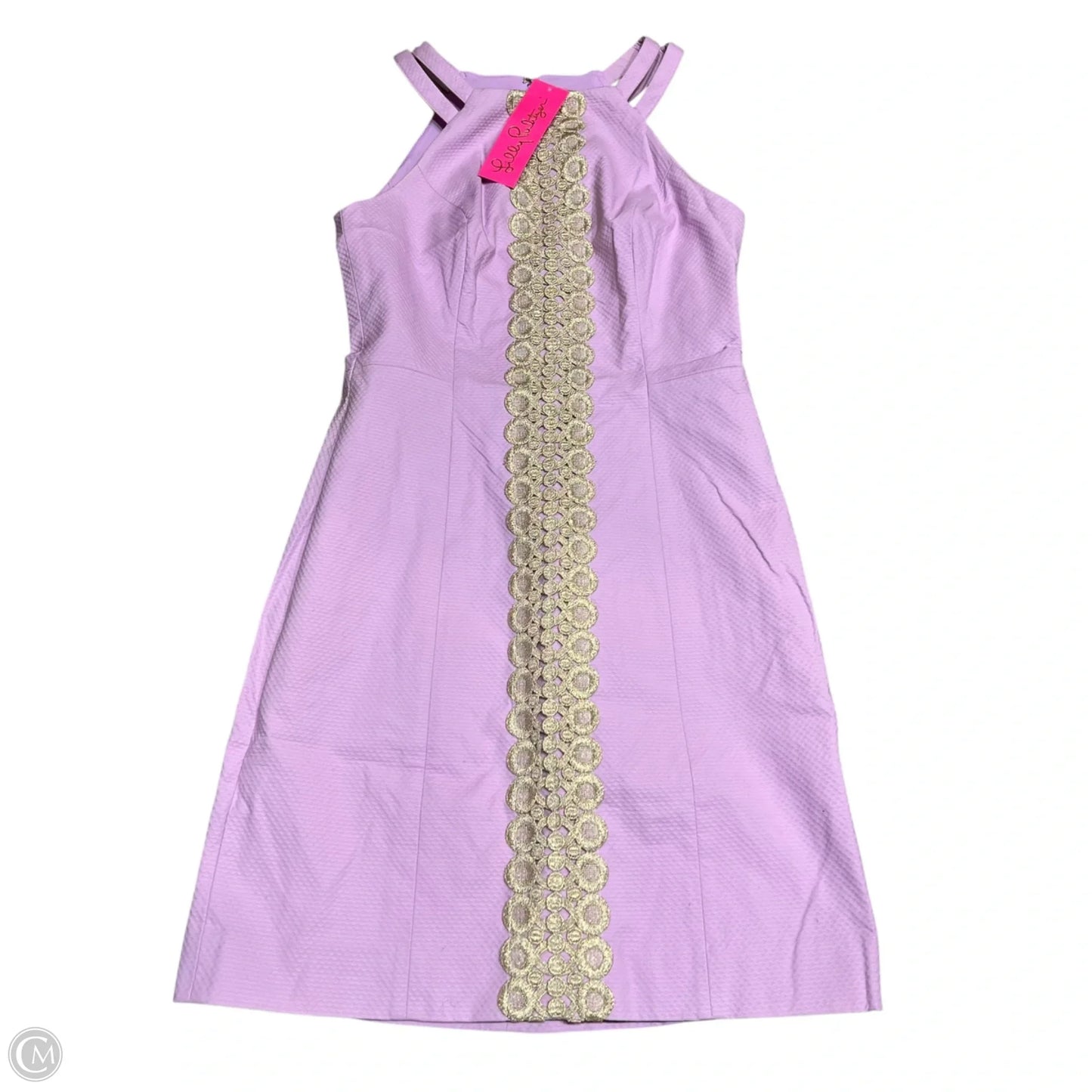 Dress Designer By Lilly Pulitzer In Gold & Purple, Size: 0