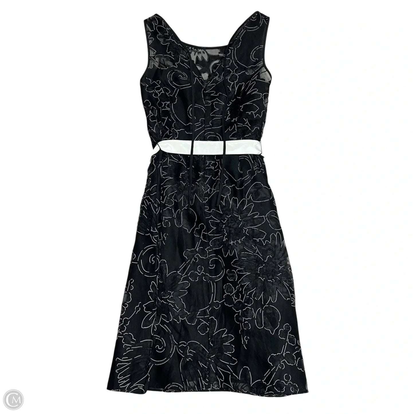 Dress Party Midi By White House Black Market In Black & White, Size: 2