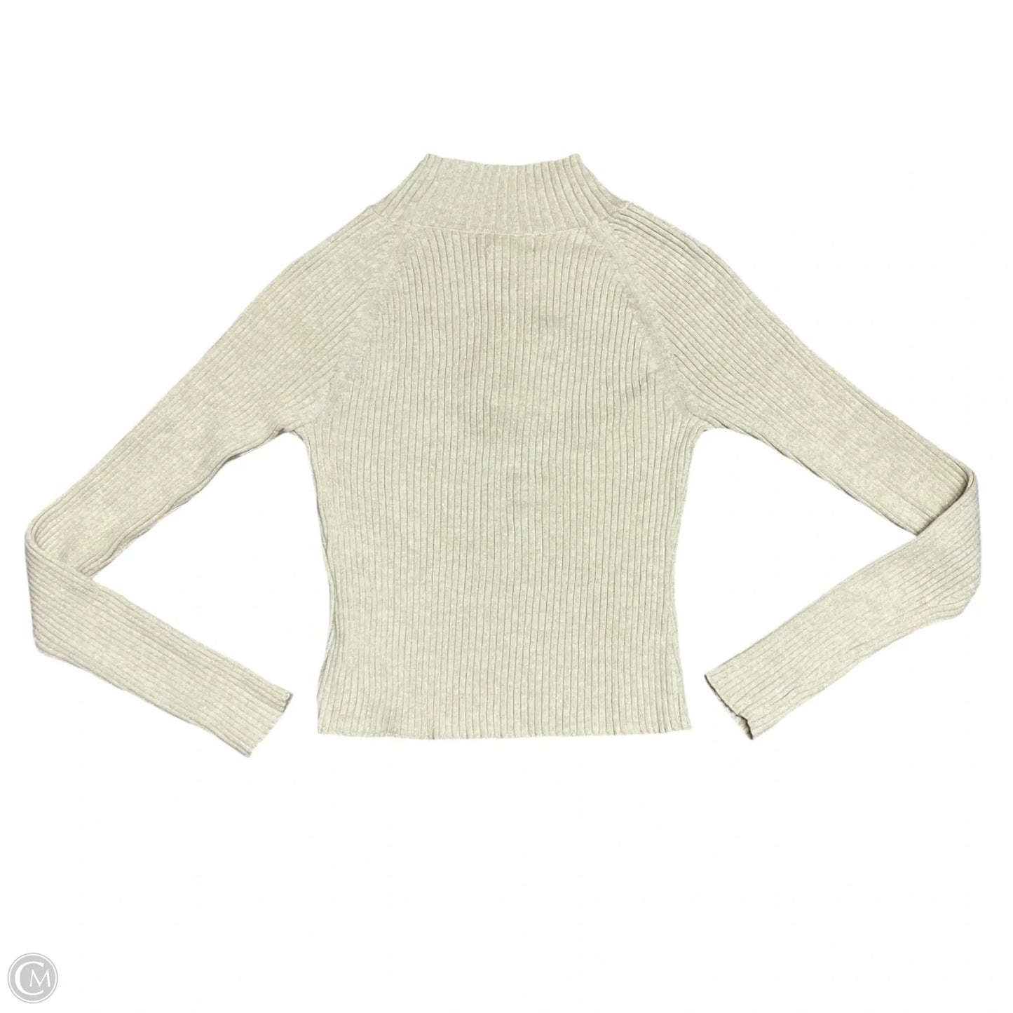 Sweater By Open Edit In Cream & Green, Size: M