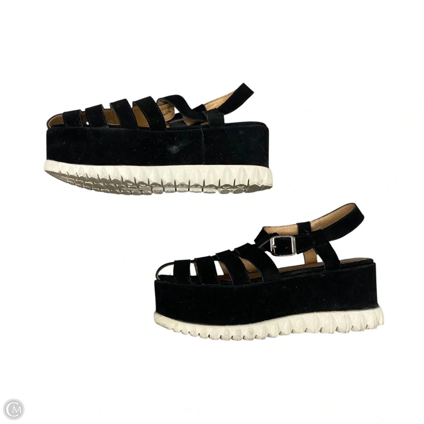Sandals Heels Wedge By Jeffrey Campbell In Black, Size: 8.5