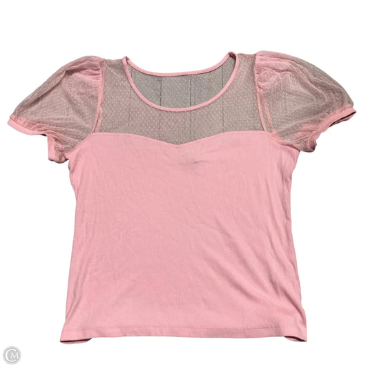 Top Short Sleeve By Maeve In Pink, Size: Xl