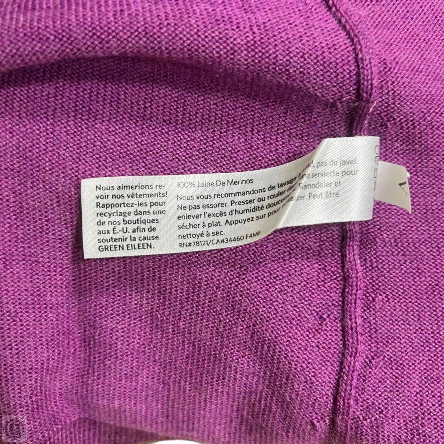 Sweater By Eileen Fisher In Purple, Size: Xl