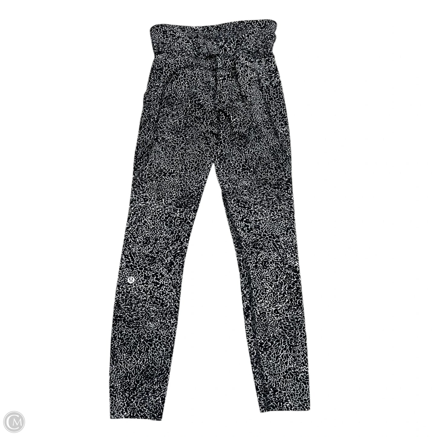 Athletic Leggings By Lululemon In Black & White, Size: 4