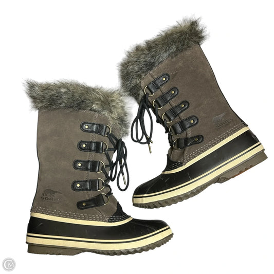 Boots Snow By Sorel In Black & Brown, Size: 10