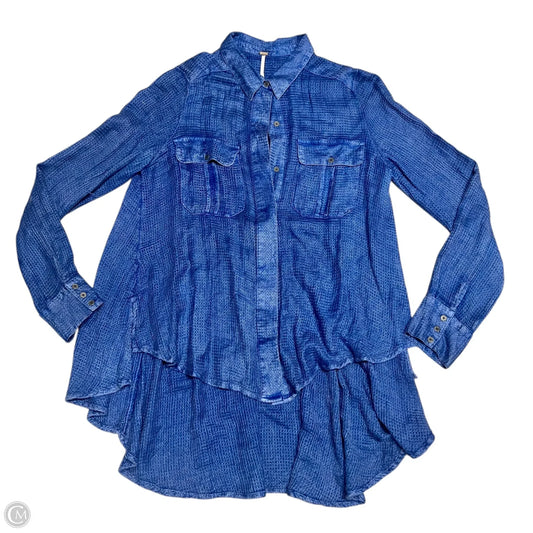 Top Long Sleeve By Free People In Blue, Size: S
