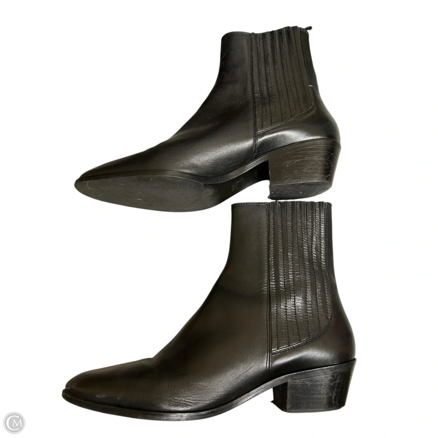 Boots Ankle Heels By Zara In Black, Size: 10.5