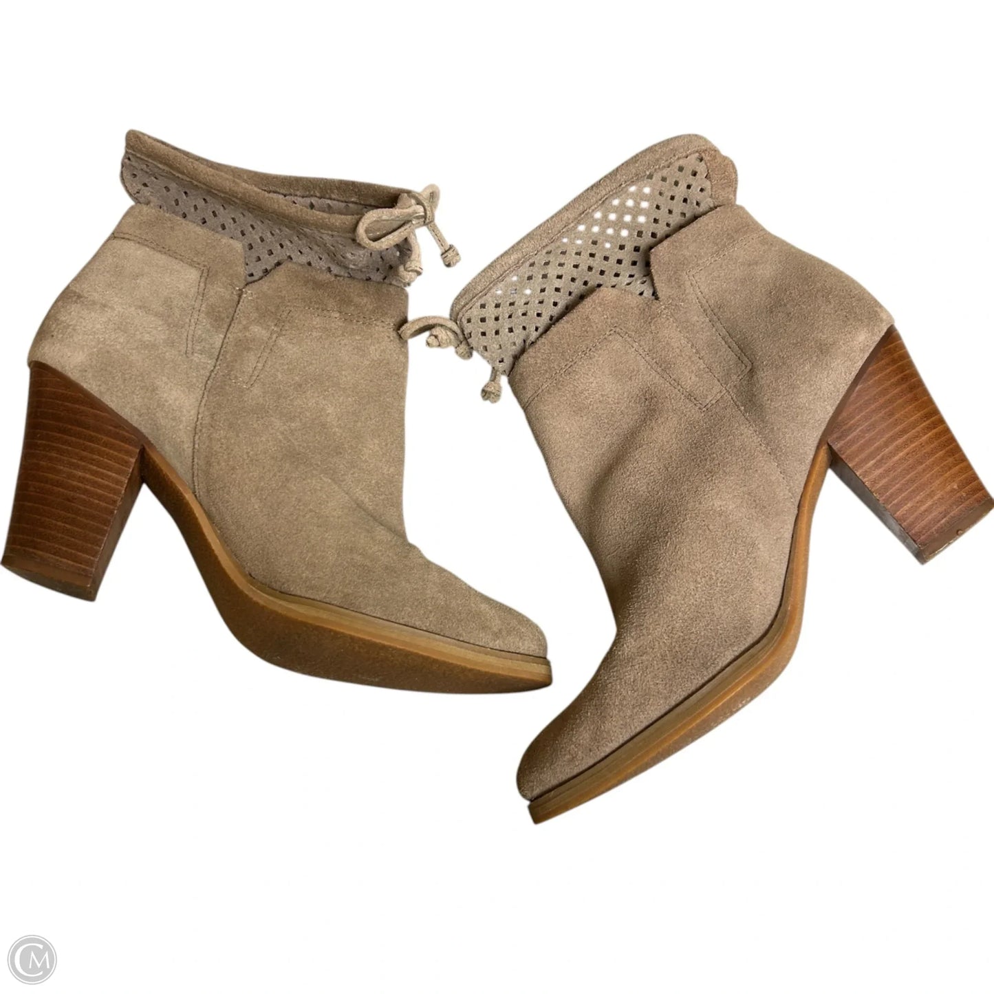 Boots Ankle Heels By Crown Vintage In Taupe, Size: 7.5