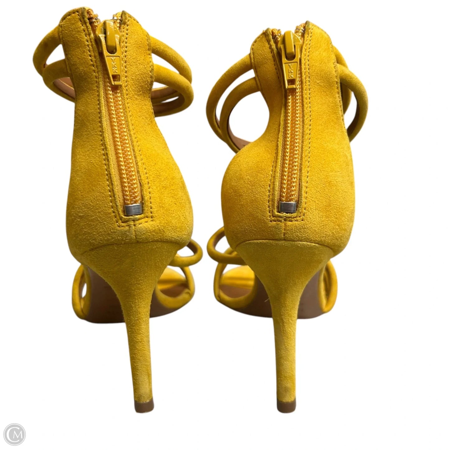 Sandals Heels Stiletto By Ba&sh In Yellow, Size: 6.5