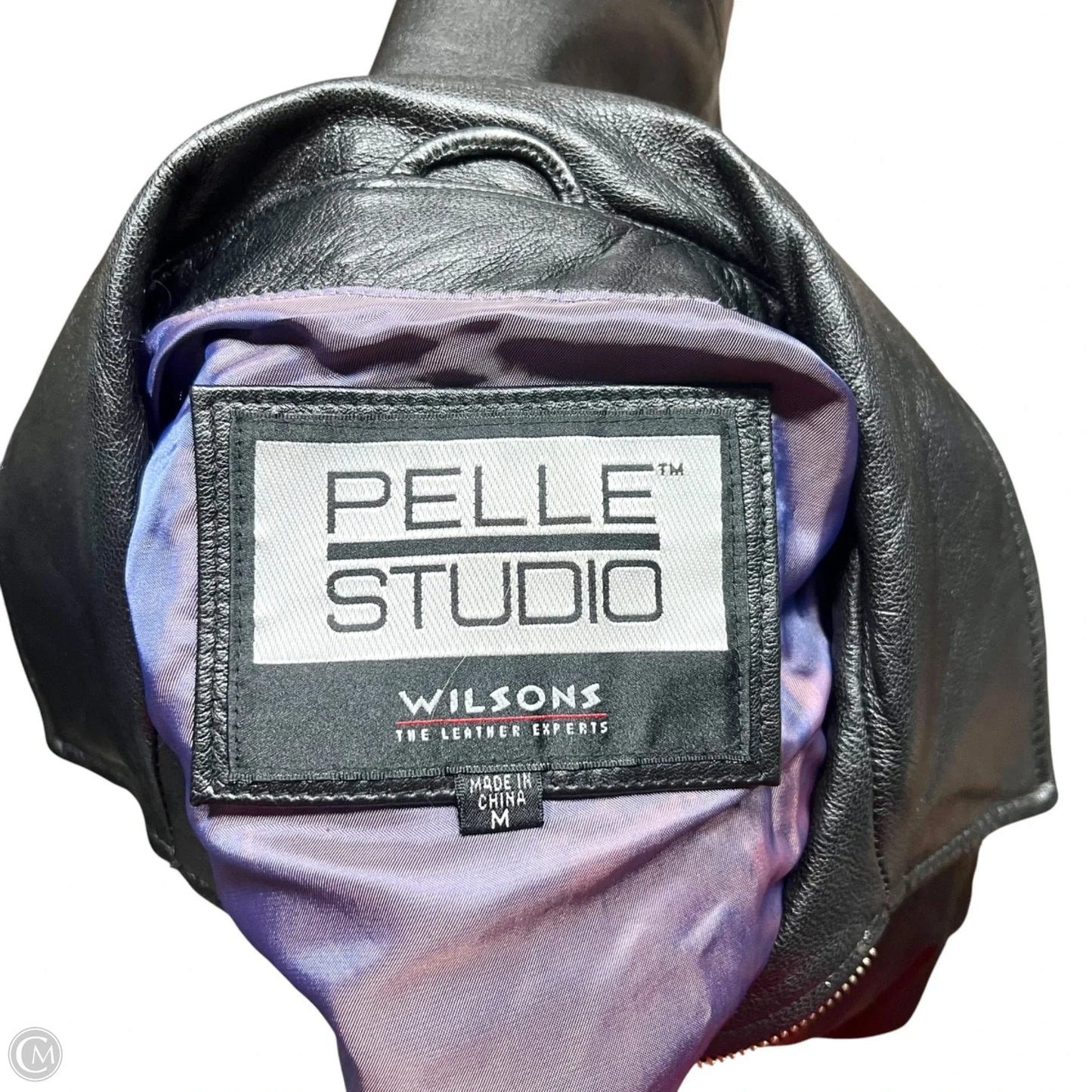 Jacket Leather By Wilsons Leather In Black, Size: M