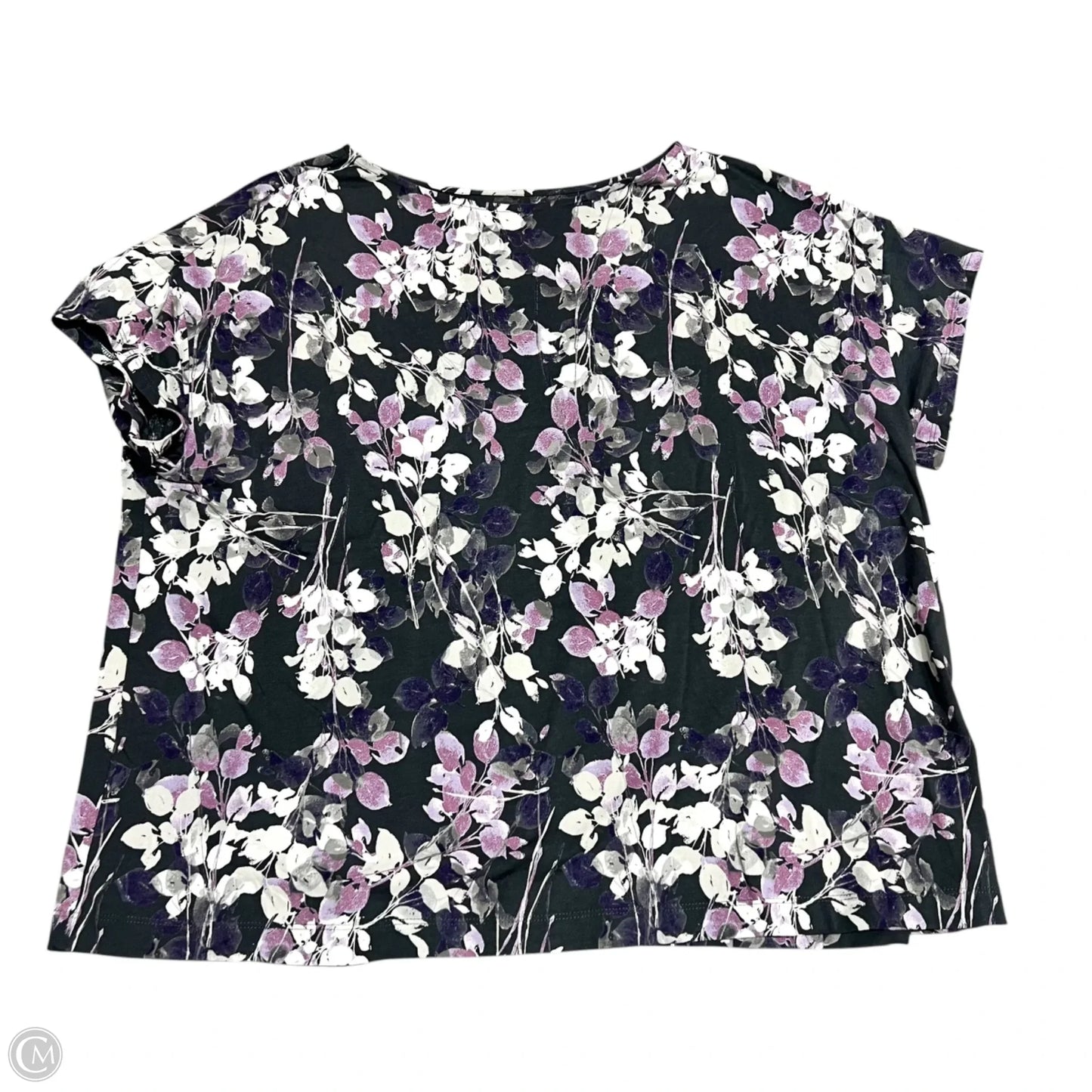 Top Short Sleeve By J. Jill In Grey & Purple, Size: 2x