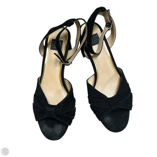 Sandals Heels Block By White House Black Market In Black, Size: 6.5