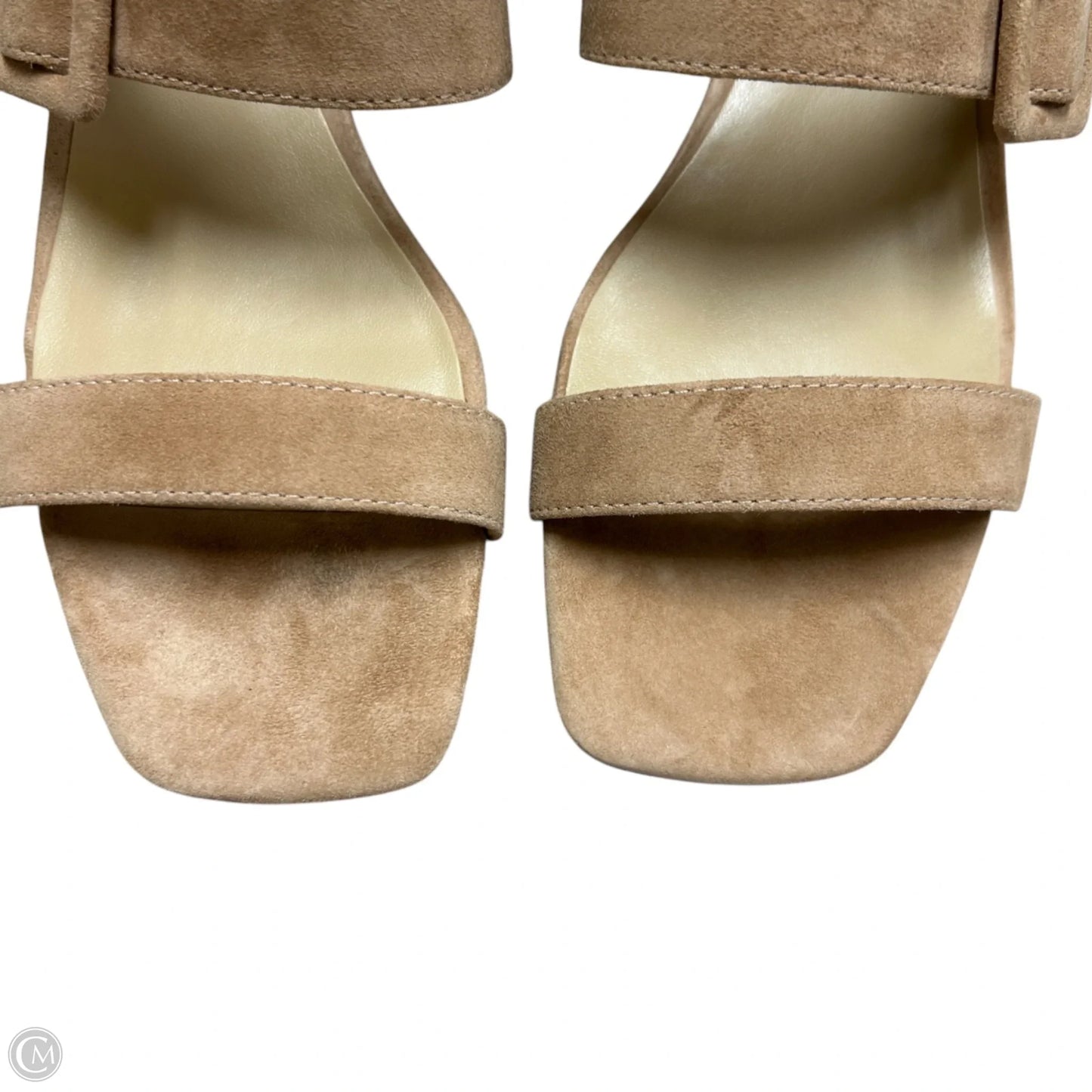 Sandals Heels Block By Ann Taylor In Tan, Size: 7