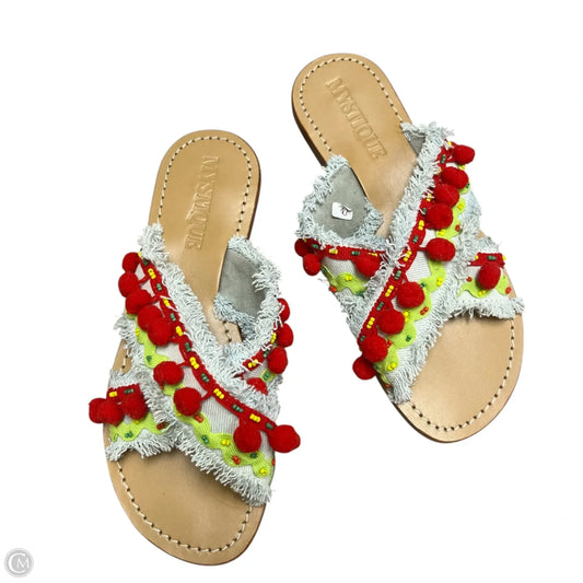 Sandals Flats By Mystique In Multi-colored, Size: 6