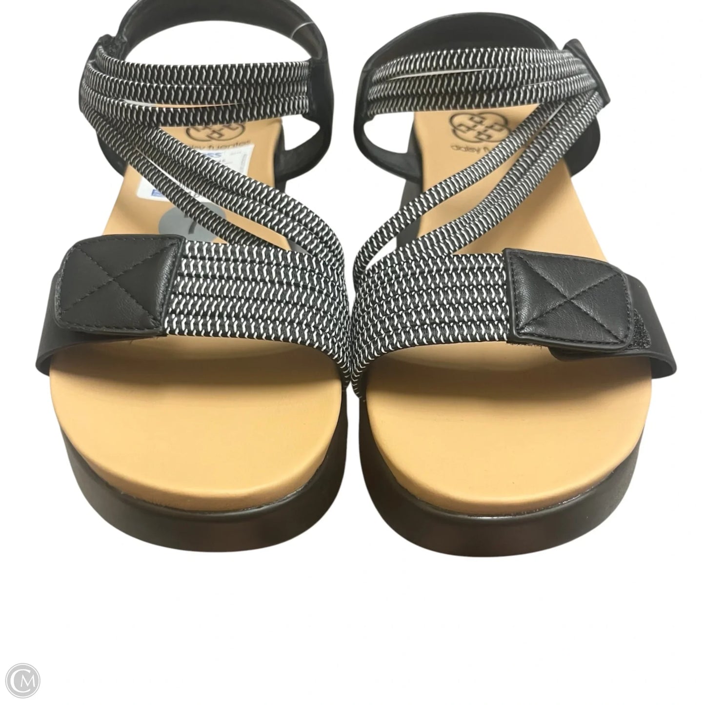 Sandals Heels Platform By Daisy Fuentes In Black & White, Size: 7
