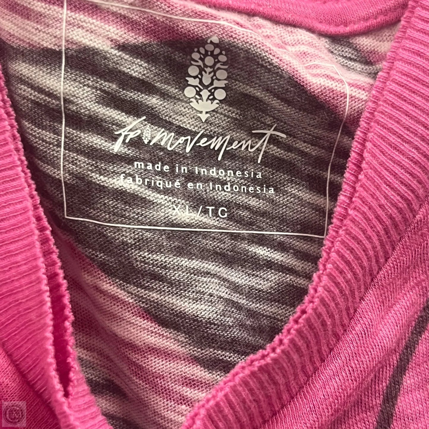 Top Sleeveless By Free People In Grey & Pink, Size: Xl