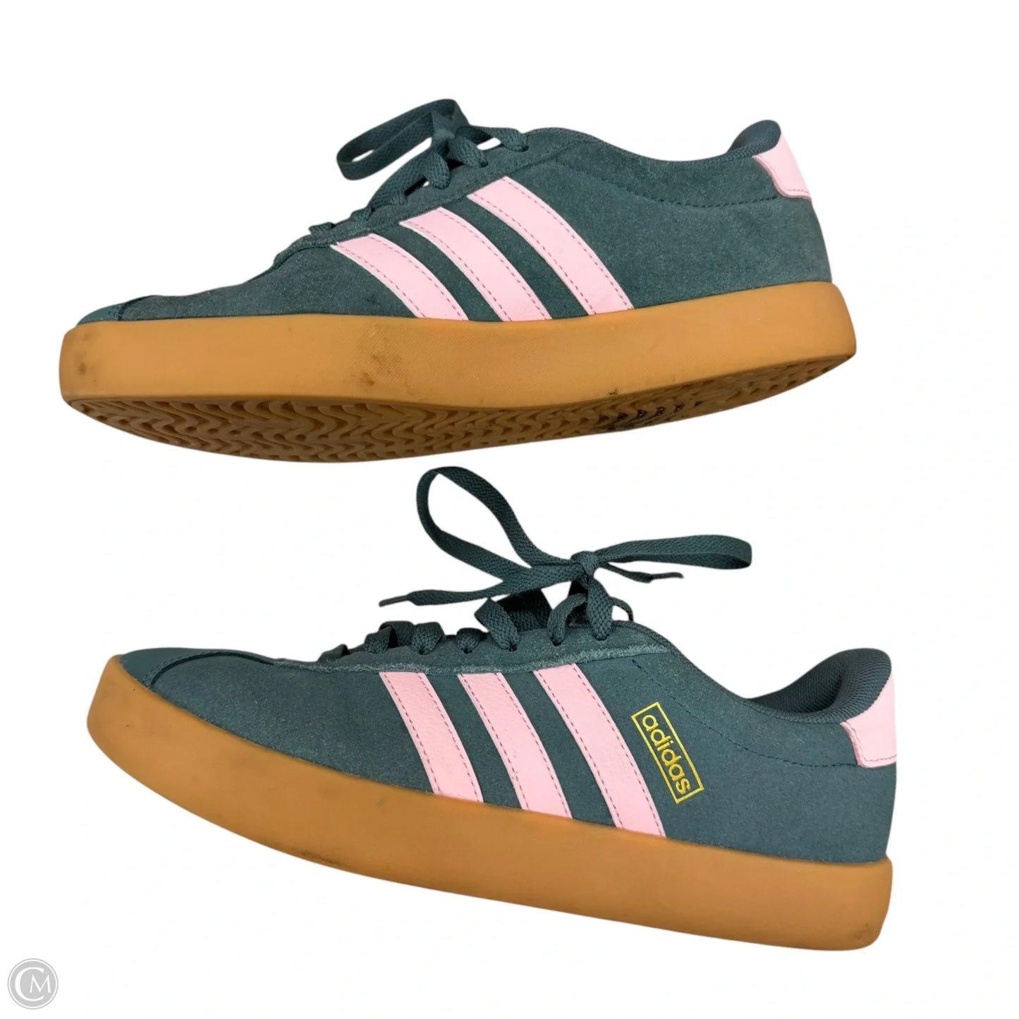 Shoes Sneakers By Adidas In Green & Pink, Size: 7