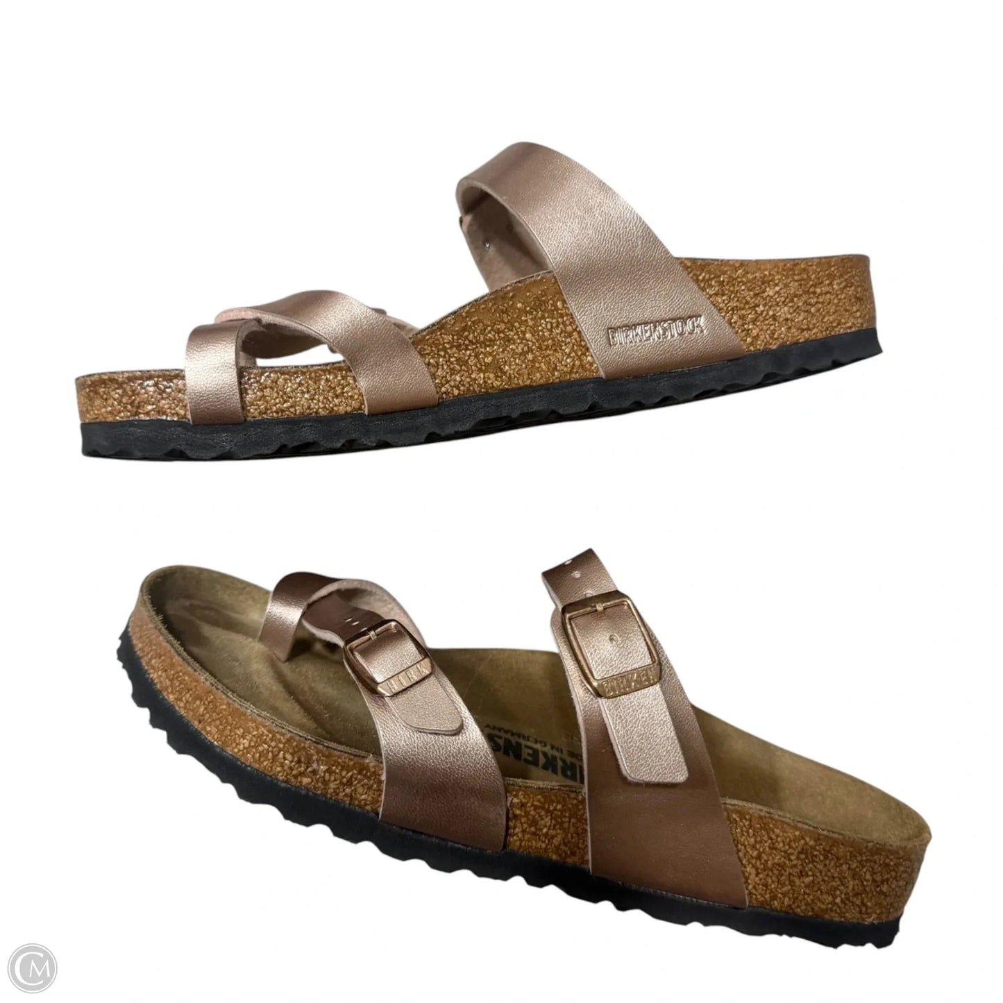 Sandals Flats By Birkenstock In Cream, Size: 7