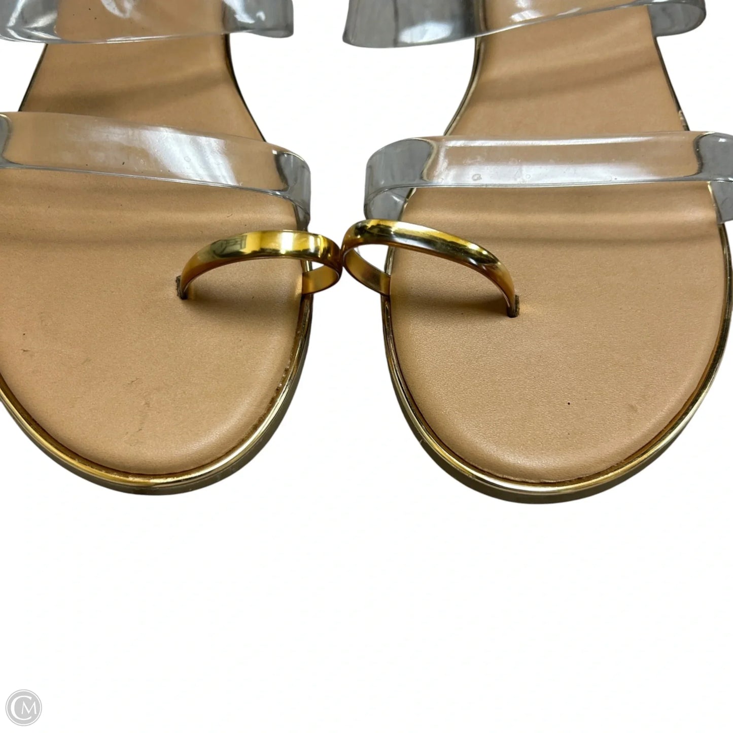 Sandals Flats By Top Moda In Gold, Size: 7.5