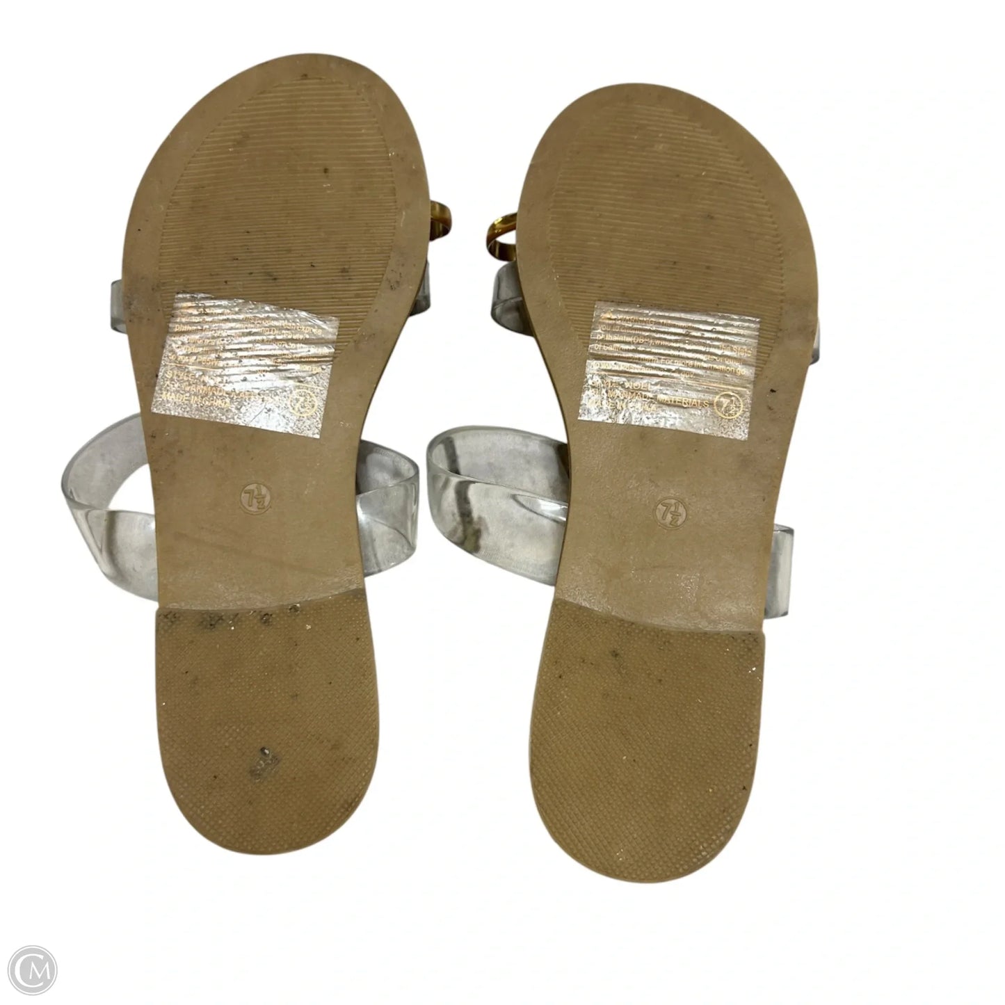 Sandals Flats By Top Moda In Gold, Size: 7.5