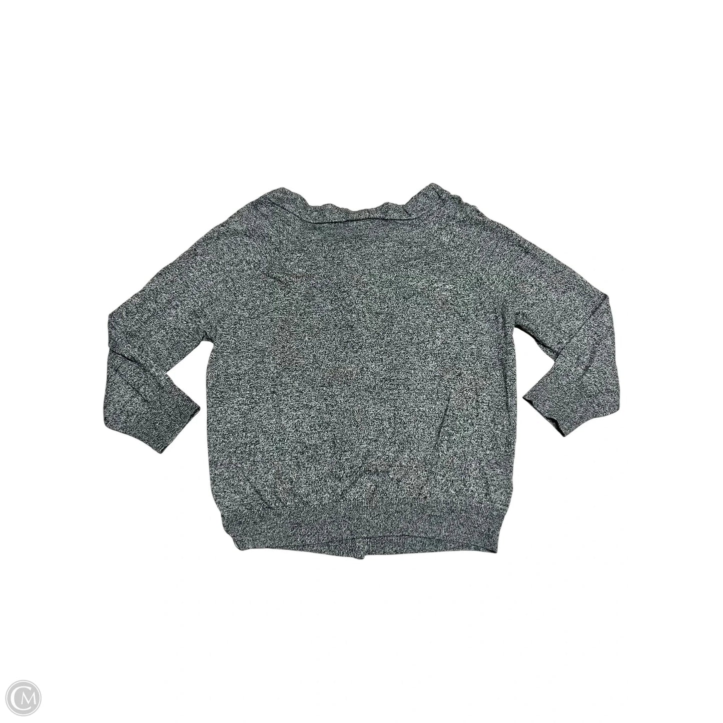 Sweater Cardigan By Loft In Grey, Size: L