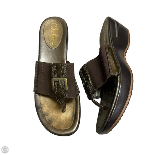 Sandals Flats By Cole-haan In Brown, Size: 10