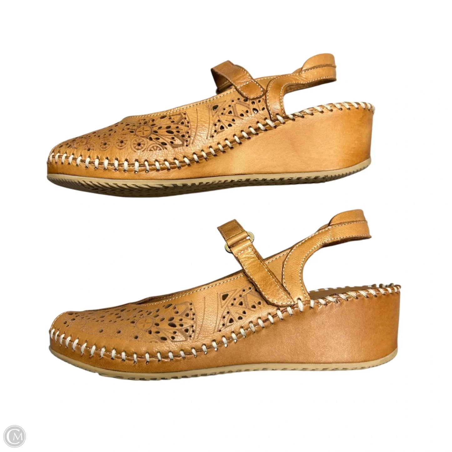 Sandals Flats By Spring Step In Brown, Size: 9.5
