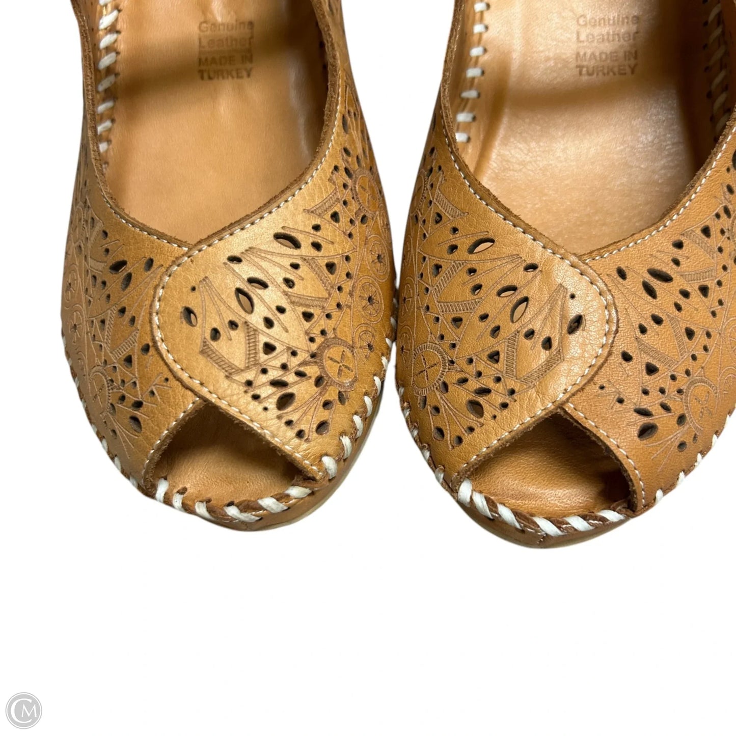Sandals Flats By Spring Step In Brown, Size: 9.5