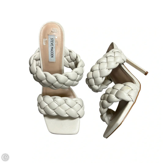 Sandals Heels Stiletto By Steve Madden In Tan, Size: 10