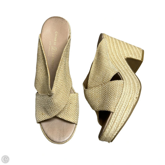 Sandals Heels Block By Chinese Laundry In Tan, Size: 10