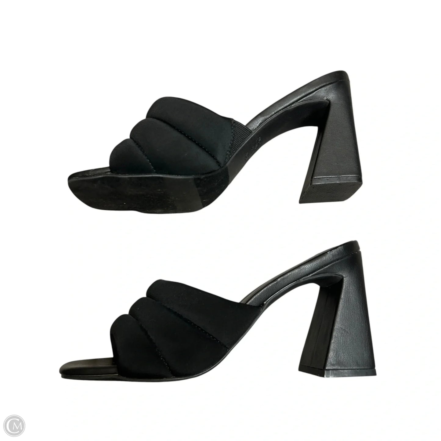 Sandals Heels Block By Open Edit In Black, Size: 8.5