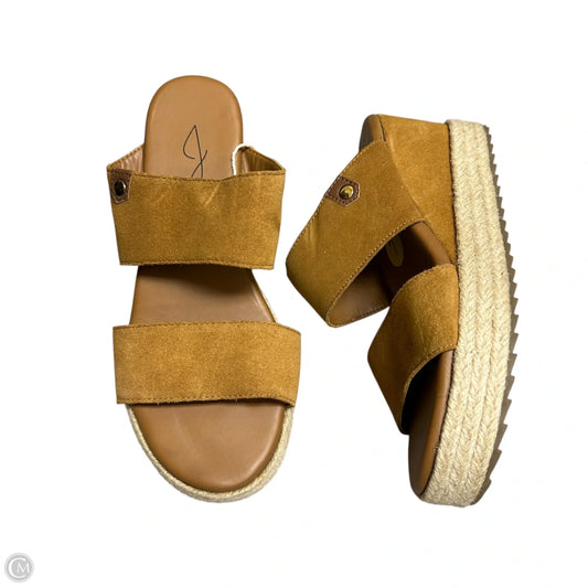 Sandals Heels Wedge By Joie In Brown, Size: 7
