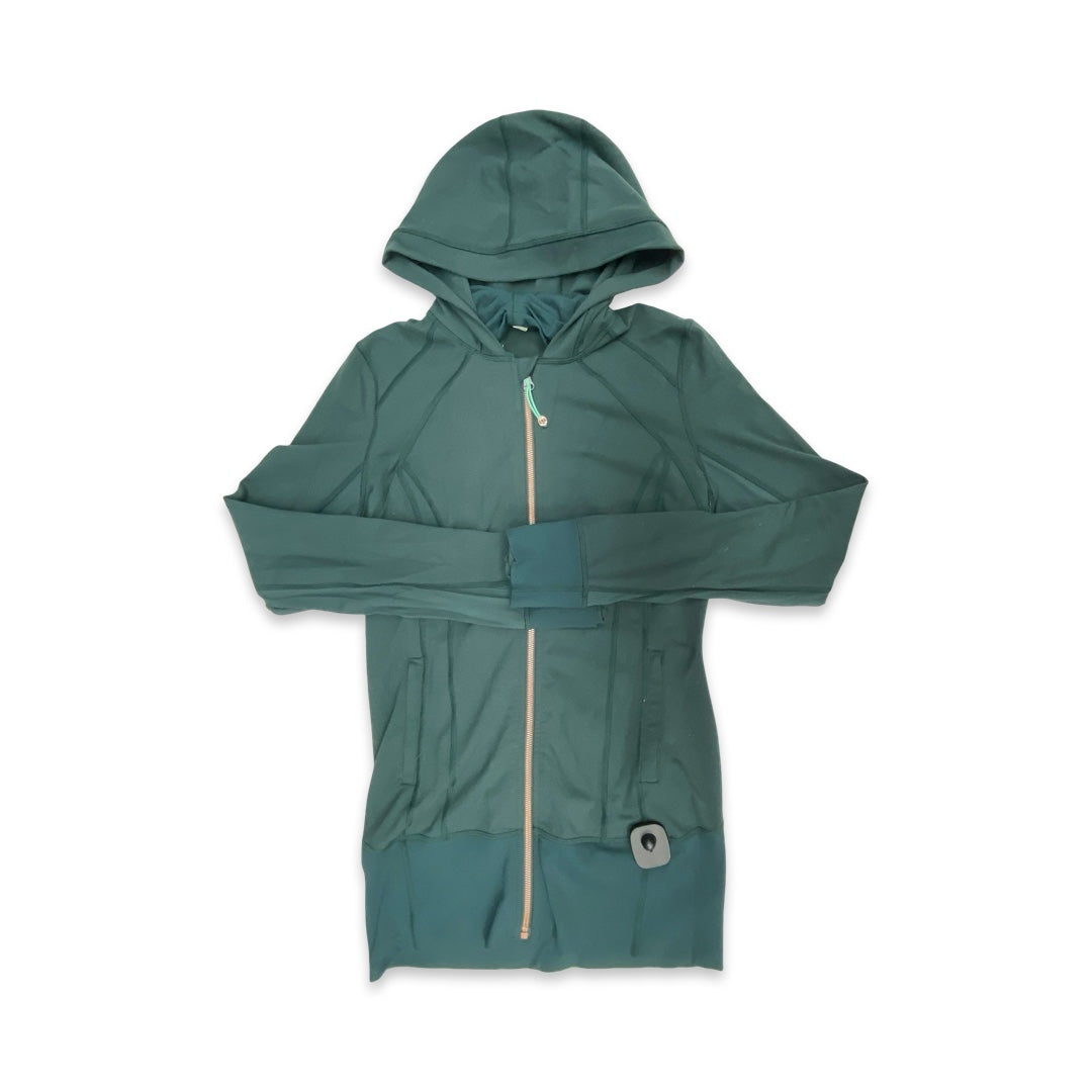 Athletic Jacket By Lululemon In Green, Size:8
