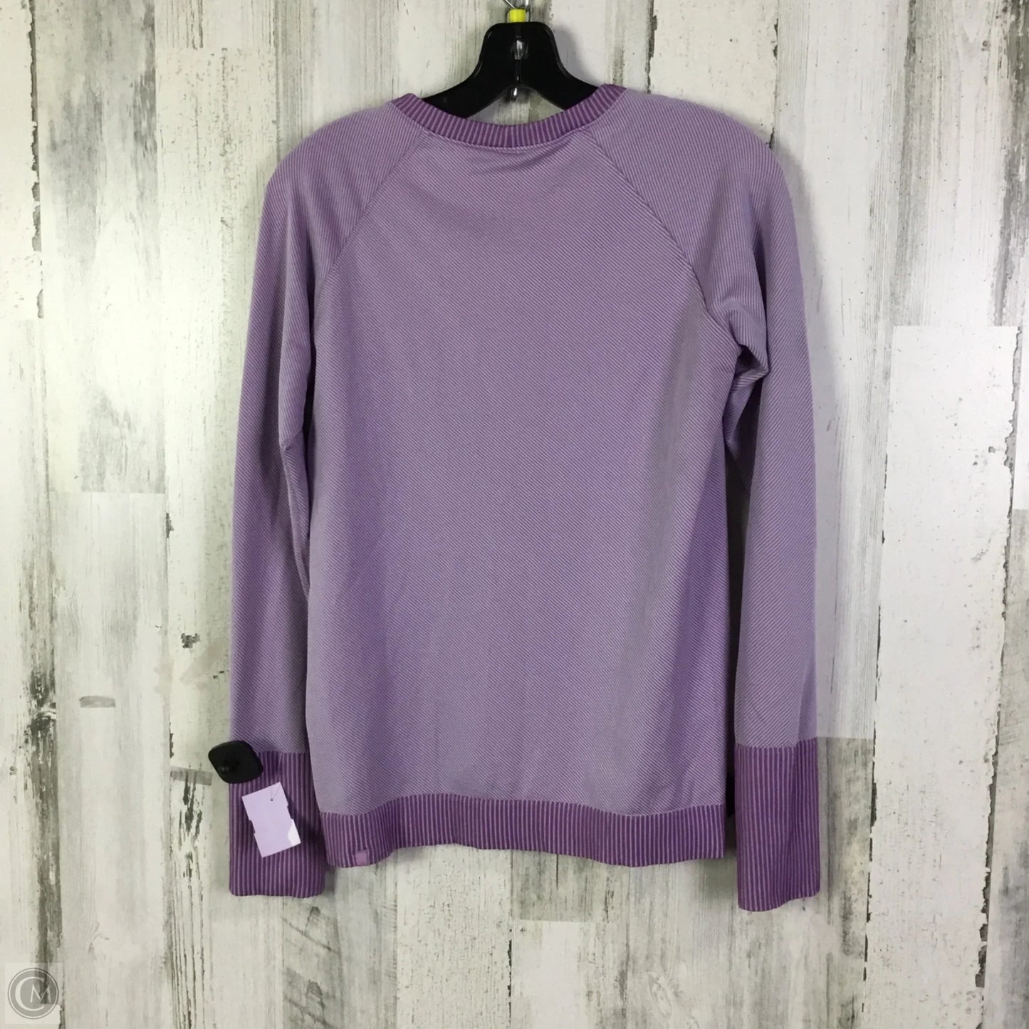 Athletic Top Long Sleeve Crewneck By Lululemon In Purple, Size: 8