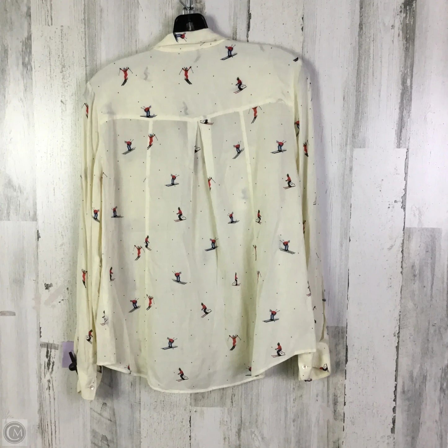 Blouse Long Sleeve By Maeve In Cream, Size: S