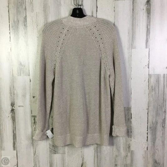 Sweater Cardigan By Gap In Beige, Size: S
