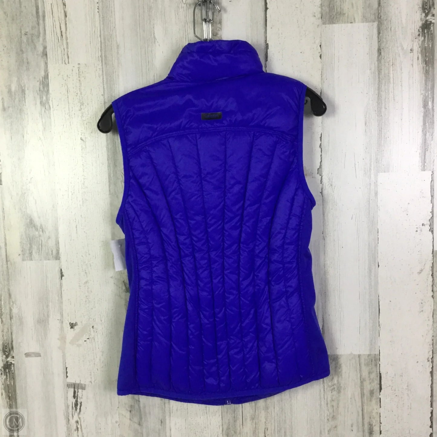 Vest Puffer & Quilted By Calvin Klein Performance In Blue, Size: S