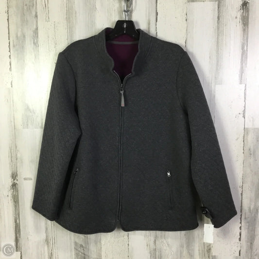 Jacket Shirt By Talbots In Grey, Size: 1x