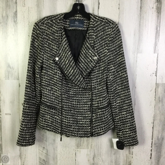 Jacket Moto By Tart In Black & Cream, Size: M