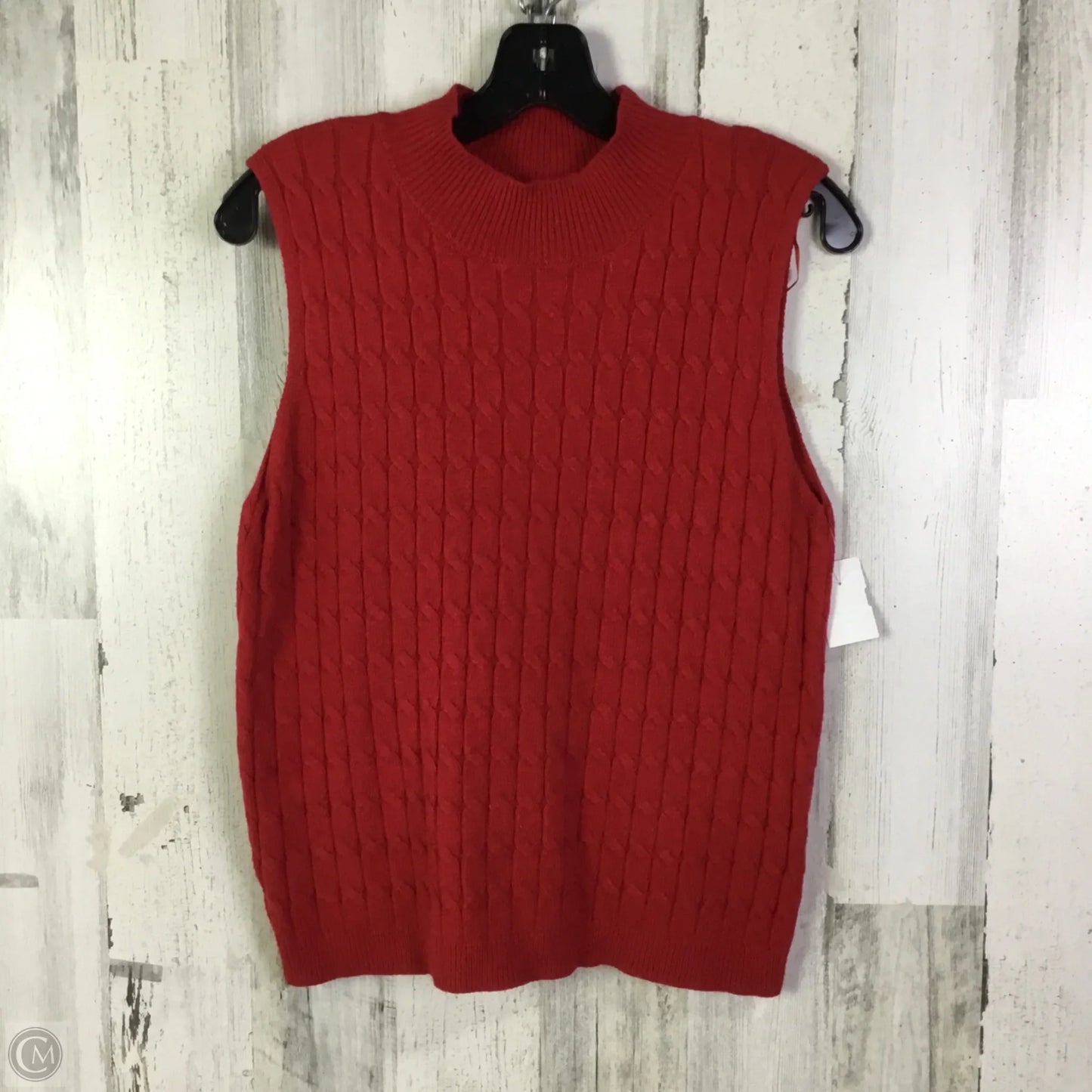 Vest Sweater By Clothes Mentor In Red, Size: Xl