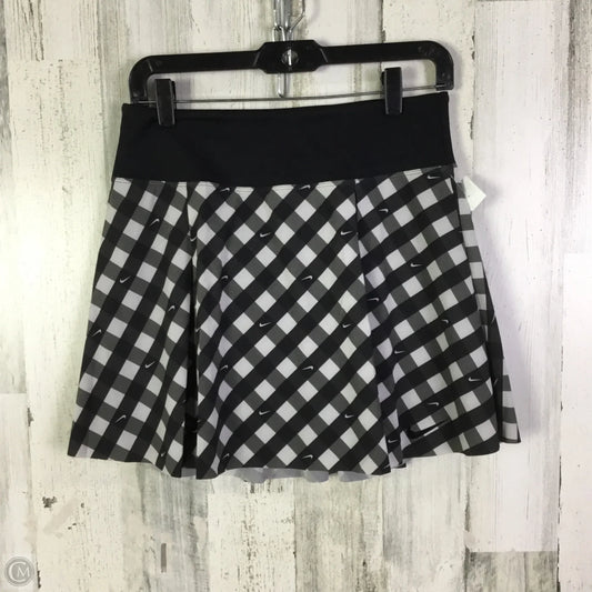 Athletic Skort By Nike Apparel In Black & Grey, Size: M