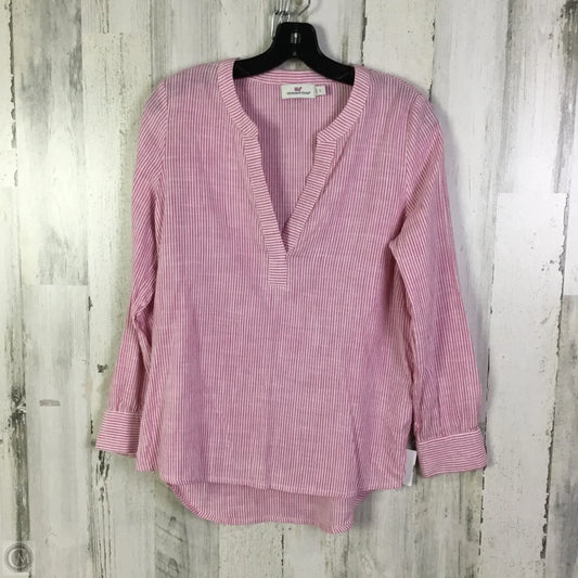 Top Long Sleeve By Vineyard Vines In Pink, Size: S