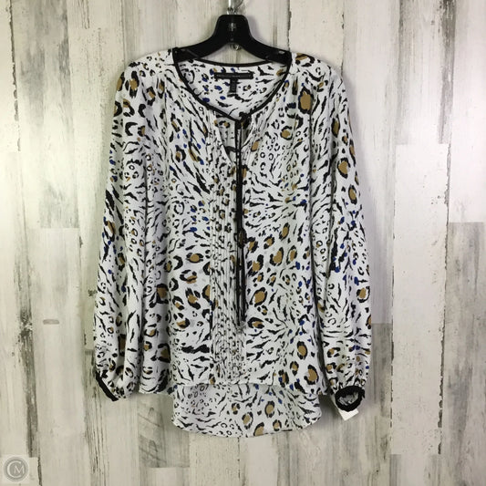 Blouse Long Sleeve By White House Black Market In White, Size: Xs