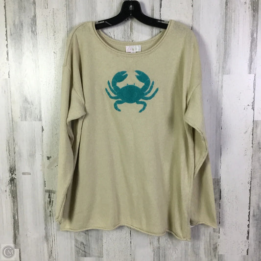 Sweater By Belle By Kim Gravel In Cream, Size: L
