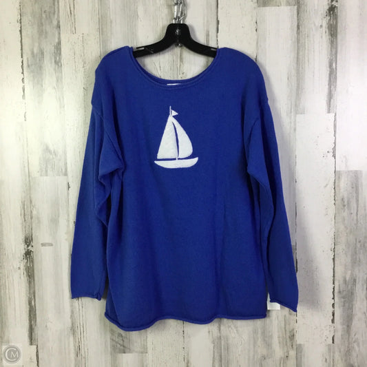 Sweater By Belle By Kim Gravel In Blue, Size: L