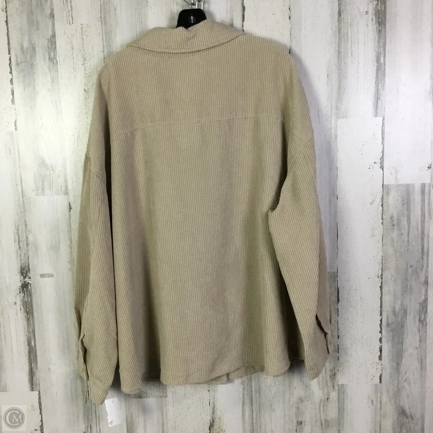 Jacket Shirt By Shein In Cream, Size: 4x