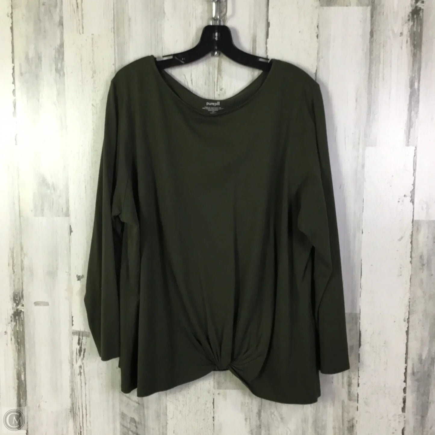 Top Long Sleeve Basic By Clothes Mentor In Green, Size: 2x