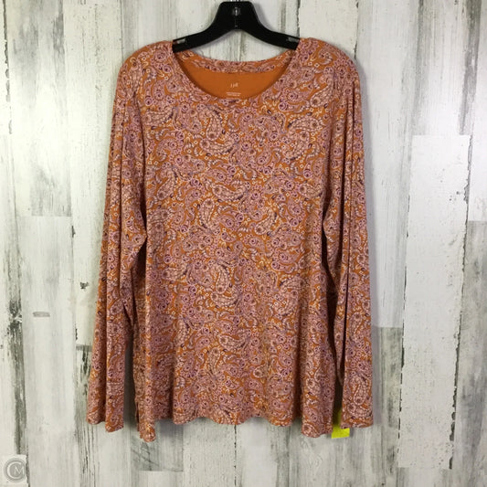 Top Long Sleeve Basic By J. Jill In Orange, Size: 2x