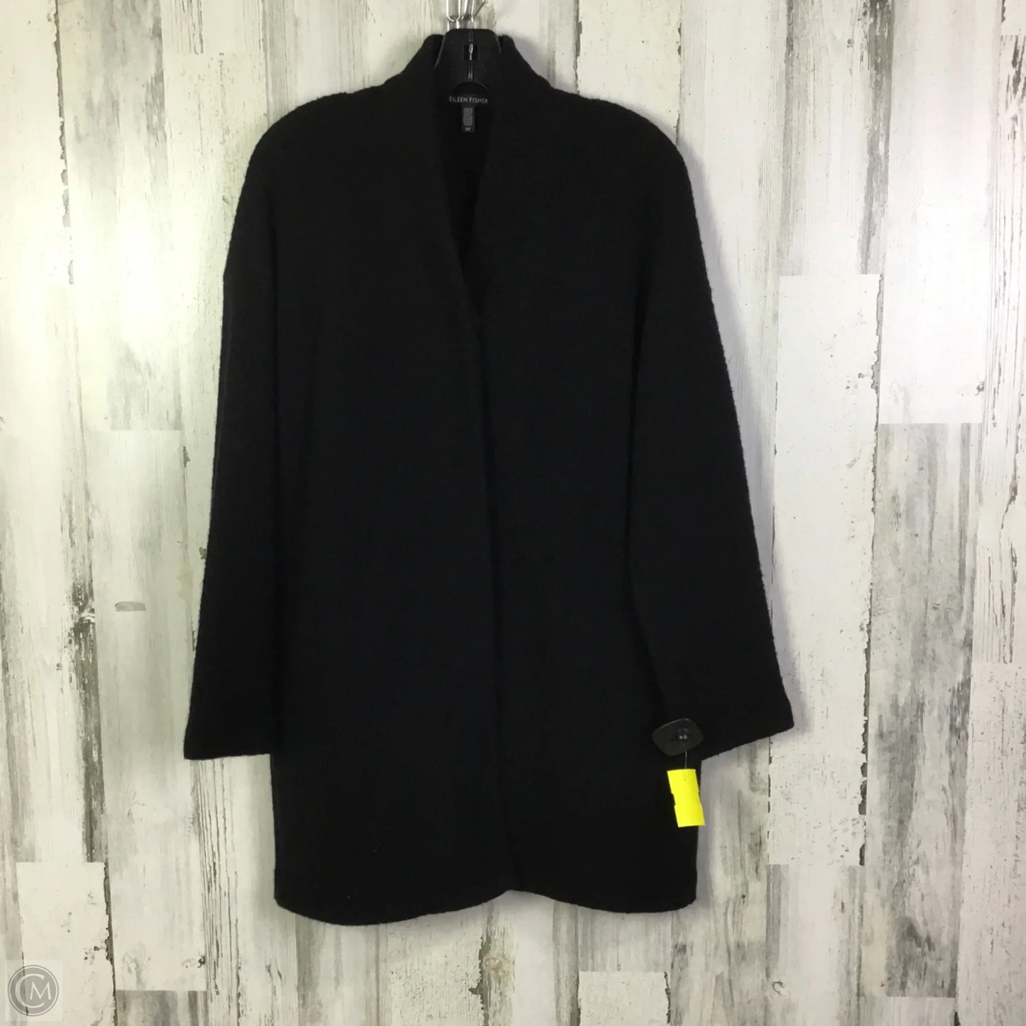 Sweater Cardigan By Eileen Fisher In Black, Size: S