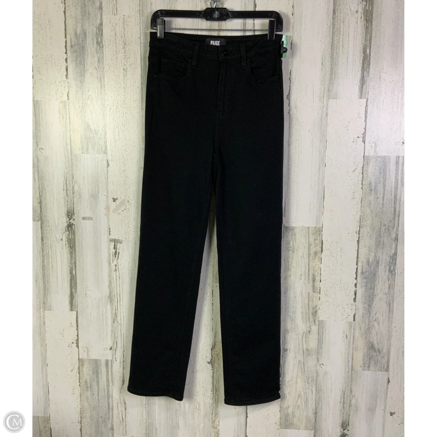 Jeans Straight By Paige In Black, Size: 2