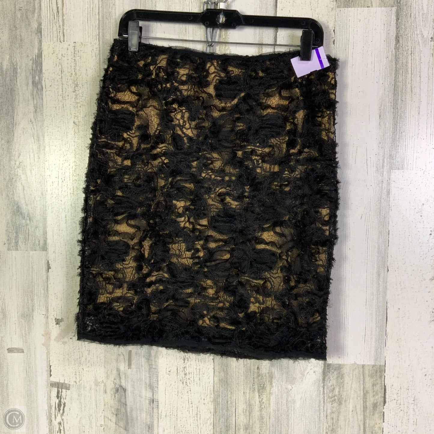 Skirt Mini & Short By Mssp In Black & Tan, Size: 6